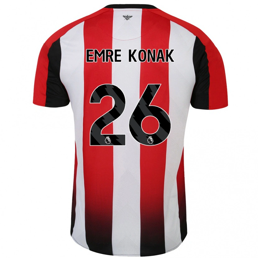 Danxen Dame Yunus Emre Konak #26 Rød Hvit Hjemmetrøye Drakt Trøye 2024/25 Skjorter T-Skjorte