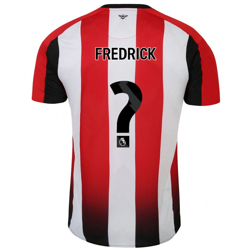Danxen Dame Benjamin Fredrick #0 Rød Hvit Hjemmetrøye Drakt Trøye 2024/25 Skjorter T-Skjorte