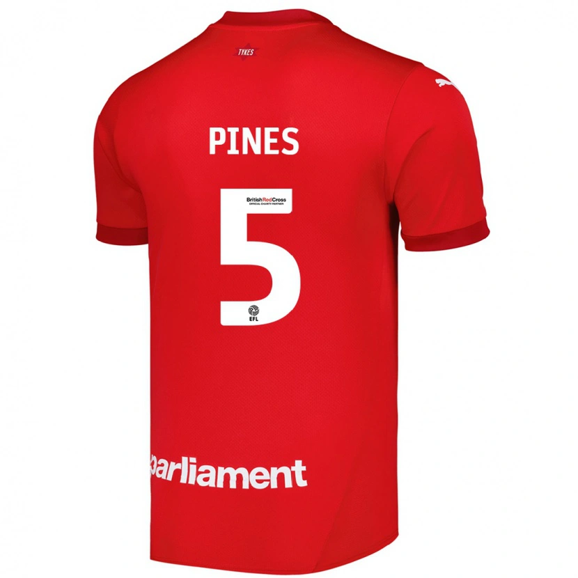 Danxen Dame Donovan Pines #5 Rød Hjemmetrøye Drakt Trøye 2024/25 Skjorter T-Skjorte