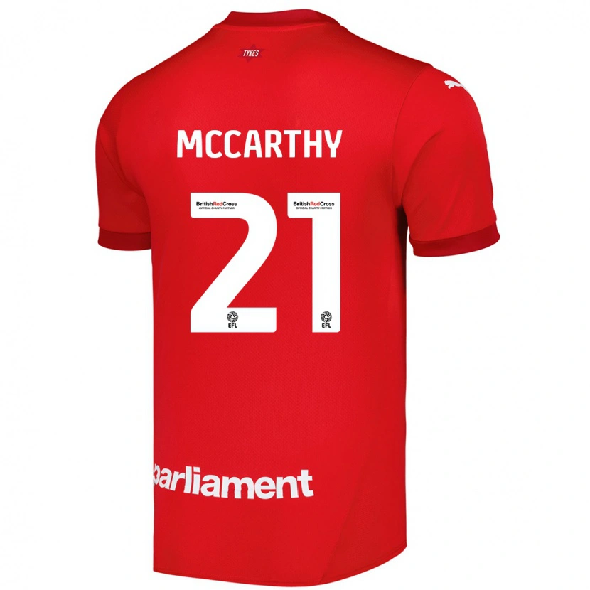Danxen Dame Conor Mccarthy #21 Rød Hjemmetrøye Drakt Trøye 2024/25 Skjorter T-Skjorte