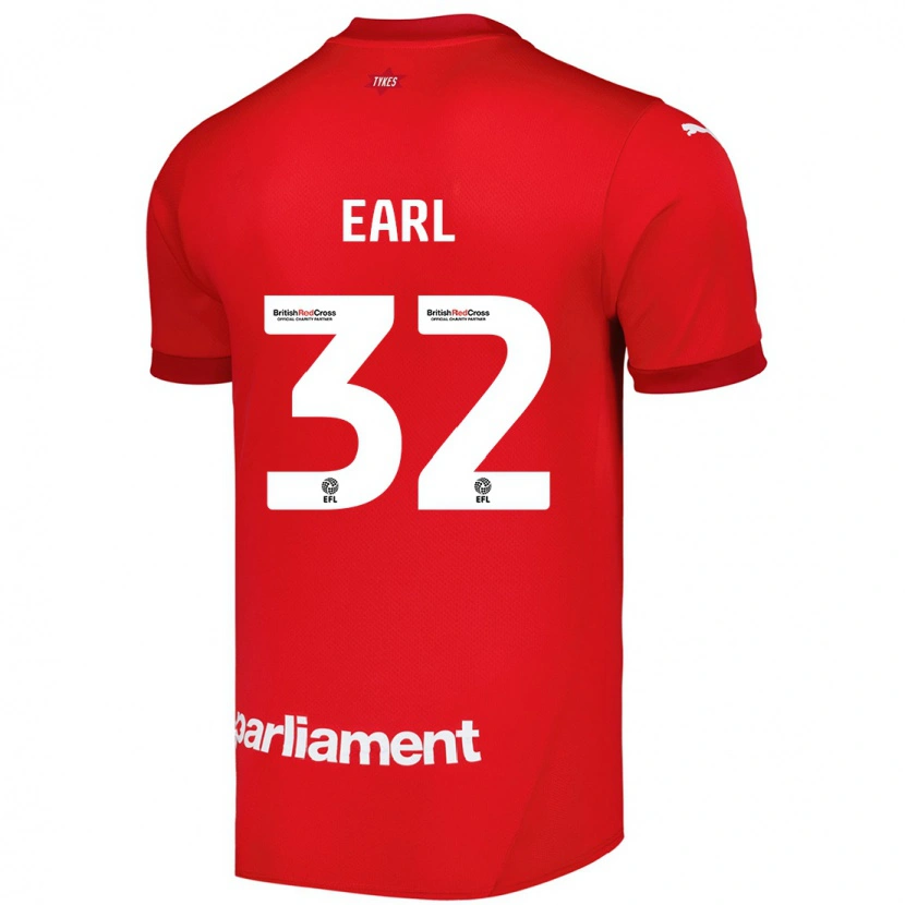 Danxen Dame Josh Earl #32 Rød Hjemmetrøye Drakt Trøye 2024/25 Skjorter T-Skjorte