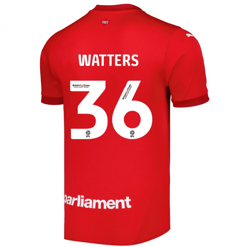 Danxen Dame Max Watters #36 Rød Hjemmetrøye Drakt Trøye 2024/25 Skjorter T-Skjorte