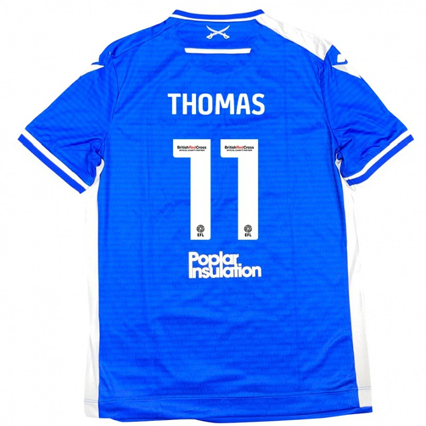 Danxen Dame Luke Thomas #11 Blå Hvit Hjemmetrøye Drakt Trøye 2024/25 Skjorter T-Skjorte