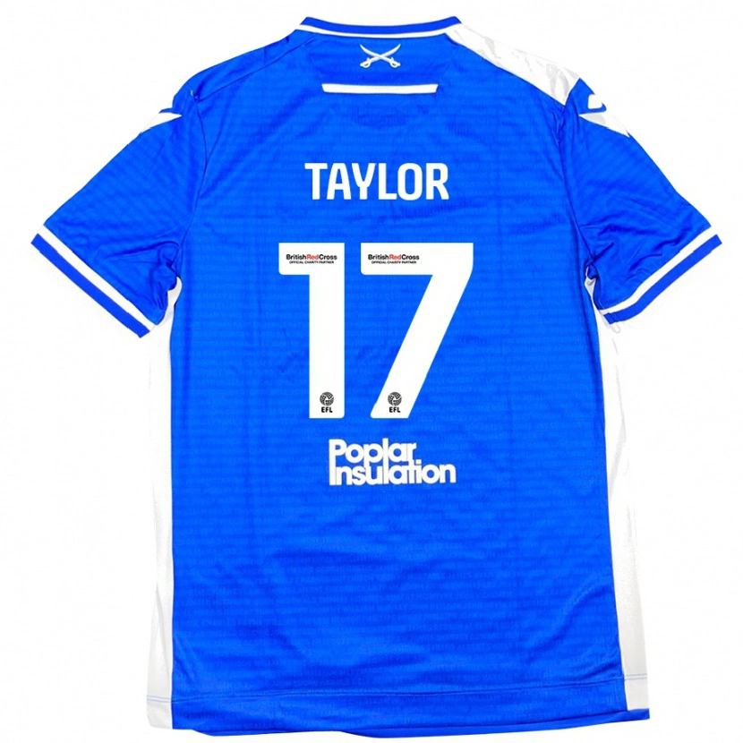 Danxen Dame Connor Taylor #17 Blå Hvit Hjemmetrøye Drakt Trøye 2024/25 Skjorter T-Skjorte