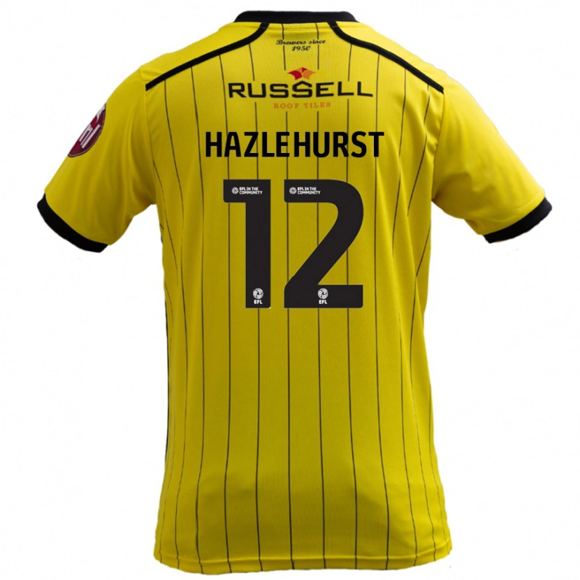 Danxen Dame Jack Hazlehurst #12 Gul Hjemmetrøye Drakt Trøye 2024/25 Skjorter T-Skjorte