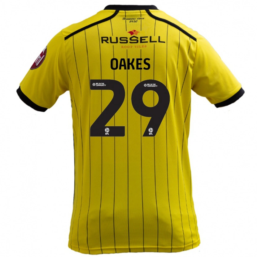Danxen Dame Toby Oakes #29 Gul Hjemmetrøye Drakt Trøye 2024/25 Skjorter T-Skjorte