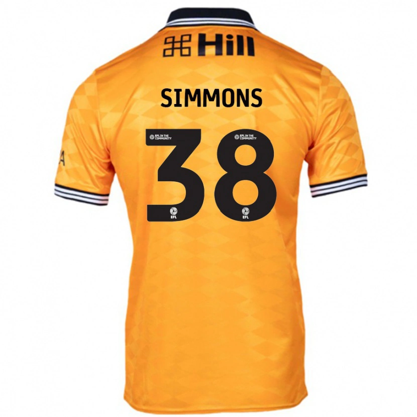 Danxen Dame Bella Simmons #38 Oransje Hjemmetrøye Drakt Trøye 2024/25 Skjorter T-Skjorte