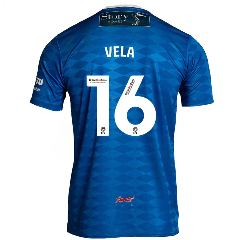 Danxen Dame Josh Vela #16 Blå Hjemmetrøye Drakt Trøye 2024/25 Skjorter T-Skjorte