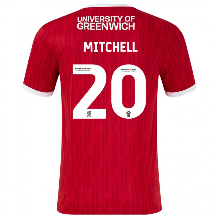 Danxen Dame Zach Mitchell #20 Rød Hvit Hjemmetrøye Drakt Trøye 2024/25 Skjorter T-Skjorte
