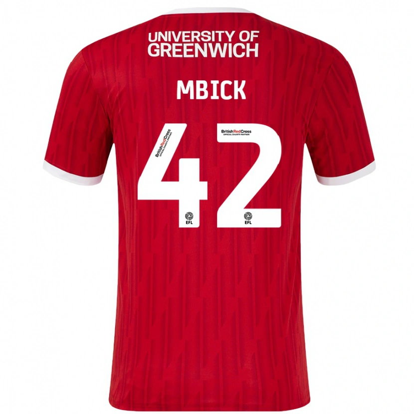 Danxen Dame Micah Mbick #42 Rød Hvit Hjemmetrøye Drakt Trøye 2024/25 Skjorter T-Skjorte