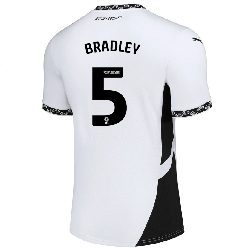 Danxen Dame Sonny Bradley #5 Hvit Svart Hjemmetrøye Drakt Trøye 2024/25 Skjorter T-Skjorte