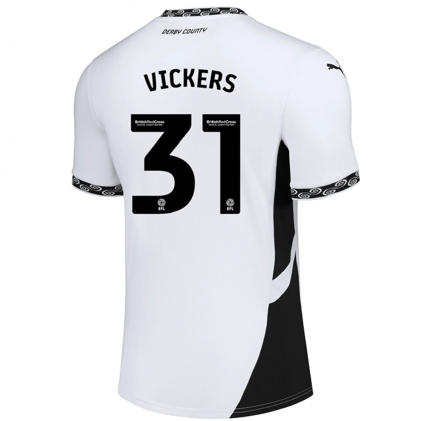 Danxen Dame Josh Vickers #31 Hvit Svart Hjemmetrøye Drakt Trøye 2024/25 Skjorter T-Skjorte
