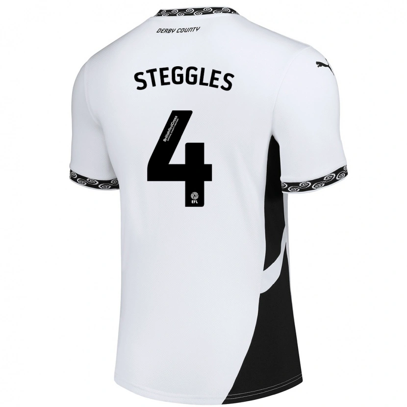 Danxen Dame Charlotte Steggles #4 Hvit Svart Hjemmetrøye Drakt Trøye 2024/25 Skjorter T-Skjorte