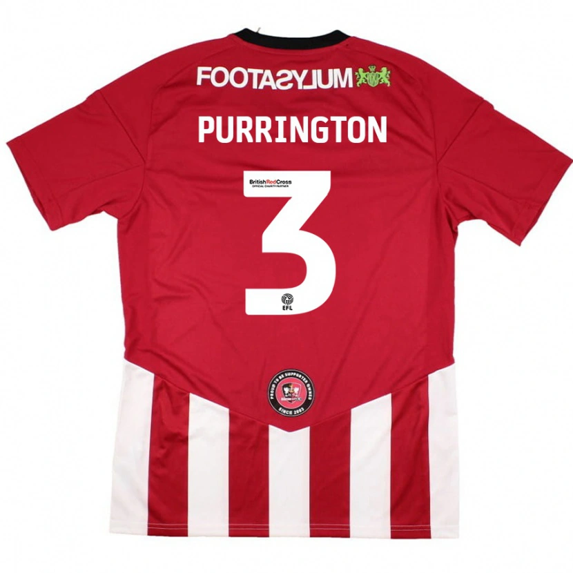 Danxen Dame Ben Purrington #3 Rød Hvit Hjemmetrøye Drakt Trøye 2024/25 Skjorter T-Skjorte