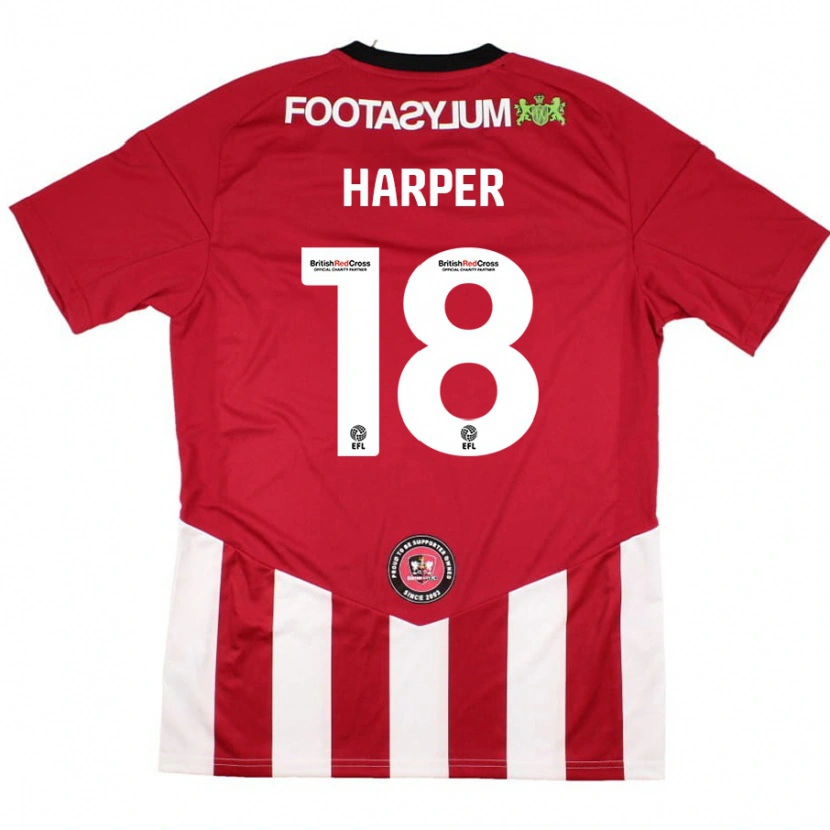 Danxen Dame Vincent Harper #18 Rød Hvit Hjemmetrøye Drakt Trøye 2024/25 Skjorter T-Skjorte