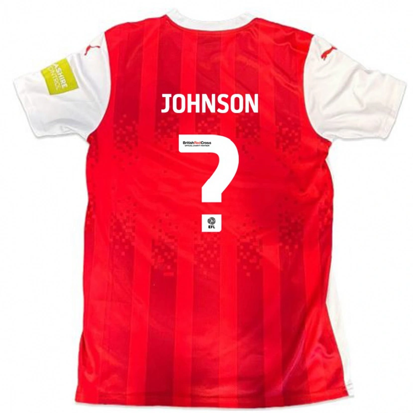 Danxen Dame Will Johnson #0 Rød Hvit Hjemmetrøye Drakt Trøye 2024/25 Skjorter T-Skjorte