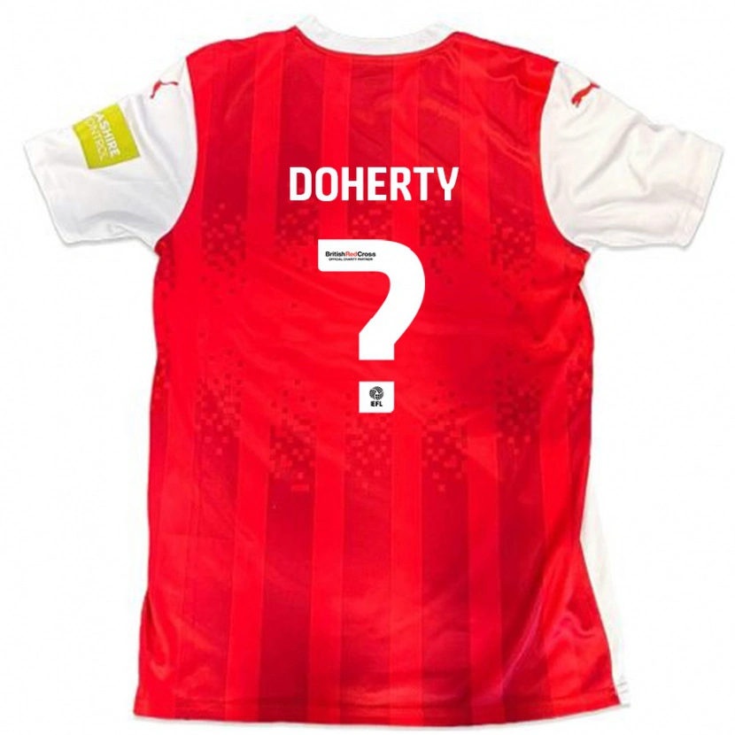 Danxen Dame Jack Doherty #0 Rød Hvit Hjemmetrøye Drakt Trøye 2024/25 Skjorter T-Skjorte