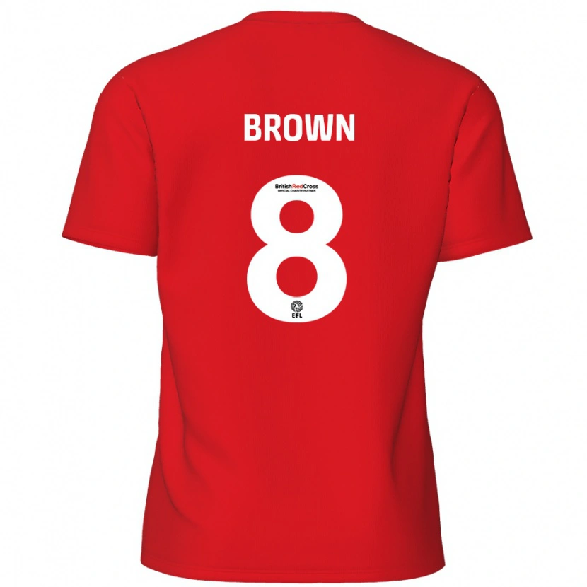 Danxen Dame Jordan Brown #8 Rød Hjemmetrøye Drakt Trøye 2024/25 Skjorter T-Skjorte