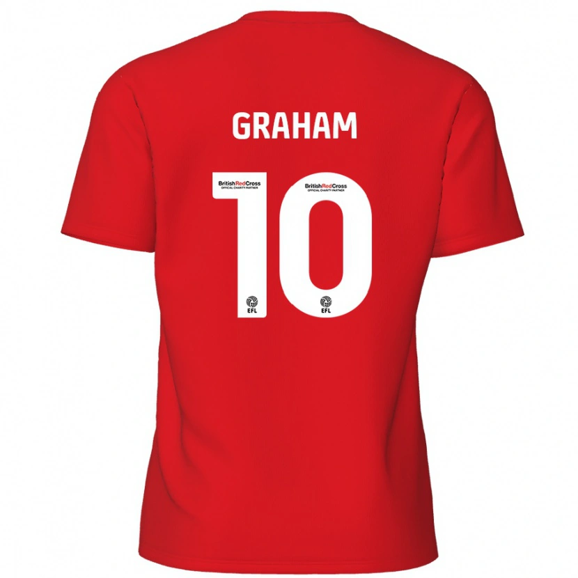 Danxen Dame Jordan Graham #10 Rød Hjemmetrøye Drakt Trøye 2024/25 Skjorter T-Skjorte