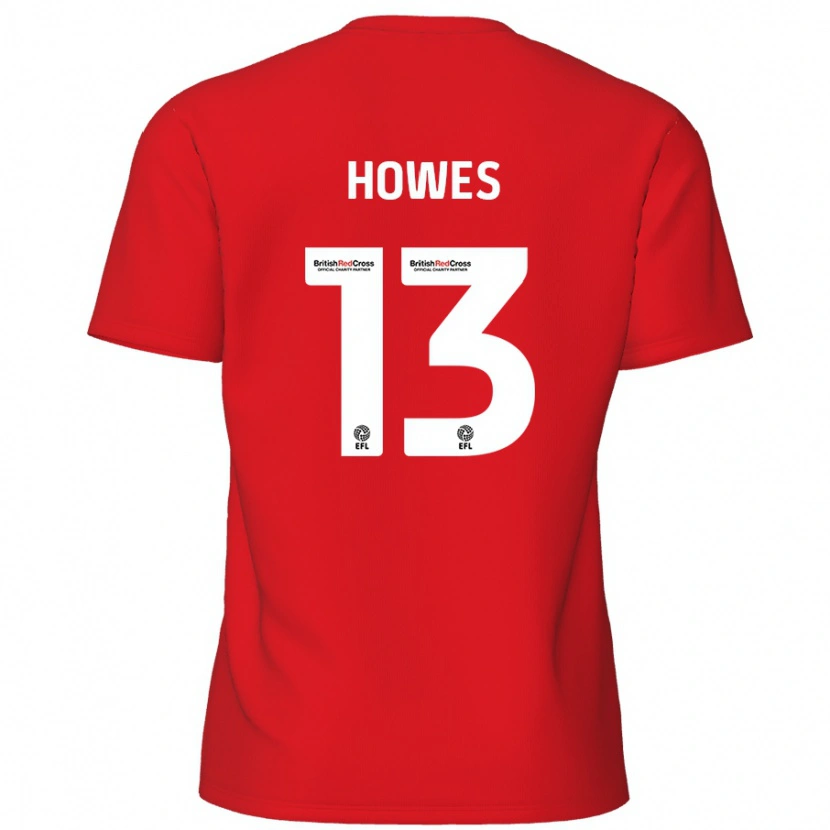 Danxen Dame Sam Howes #13 Rød Hjemmetrøye Drakt Trøye 2024/25 Skjorter T-Skjorte