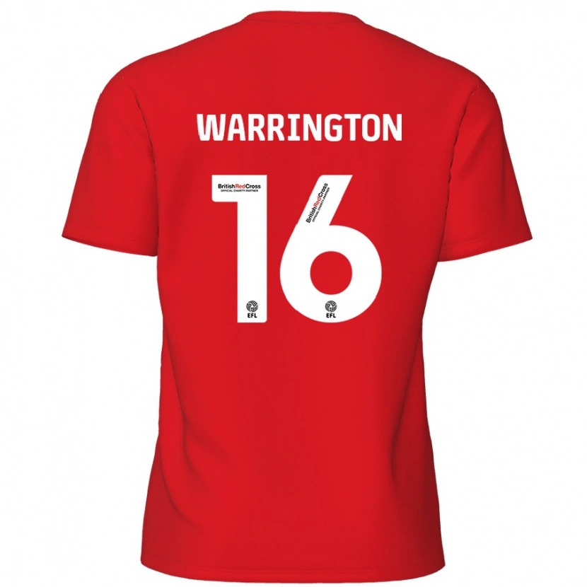Danxen Dame Lewis Warrington #16 Rød Hjemmetrøye Drakt Trøye 2024/25 Skjorter T-Skjorte