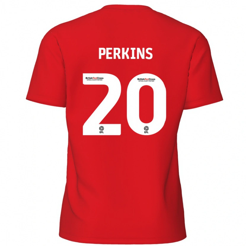 Danxen Dame Sonny Perkins #20 Rød Hjemmetrøye Drakt Trøye 2024/25 Skjorter T-Skjorte