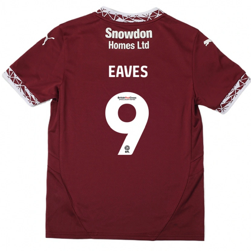 Danxen Dame Tom Eaves #9 Burgund Hjemmetrøye Drakt Trøye 2024/25 Skjorter T-Skjorte
