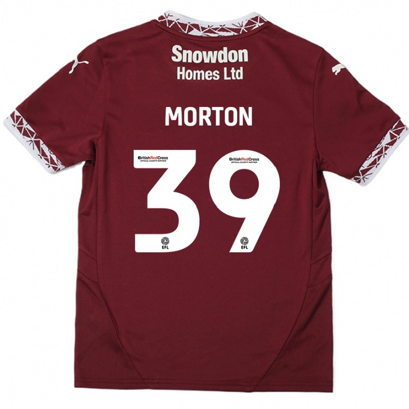 Danxen Dame Callum Morton #39 Burgund Hjemmetrøye Drakt Trøye 2024/25 Skjorter T-Skjorte