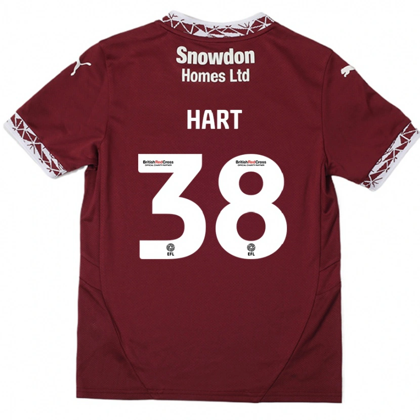 Danxen Dame Jamari Hart #38 Burgund Hjemmetrøye Drakt Trøye 2024/25 Skjorter T-Skjorte