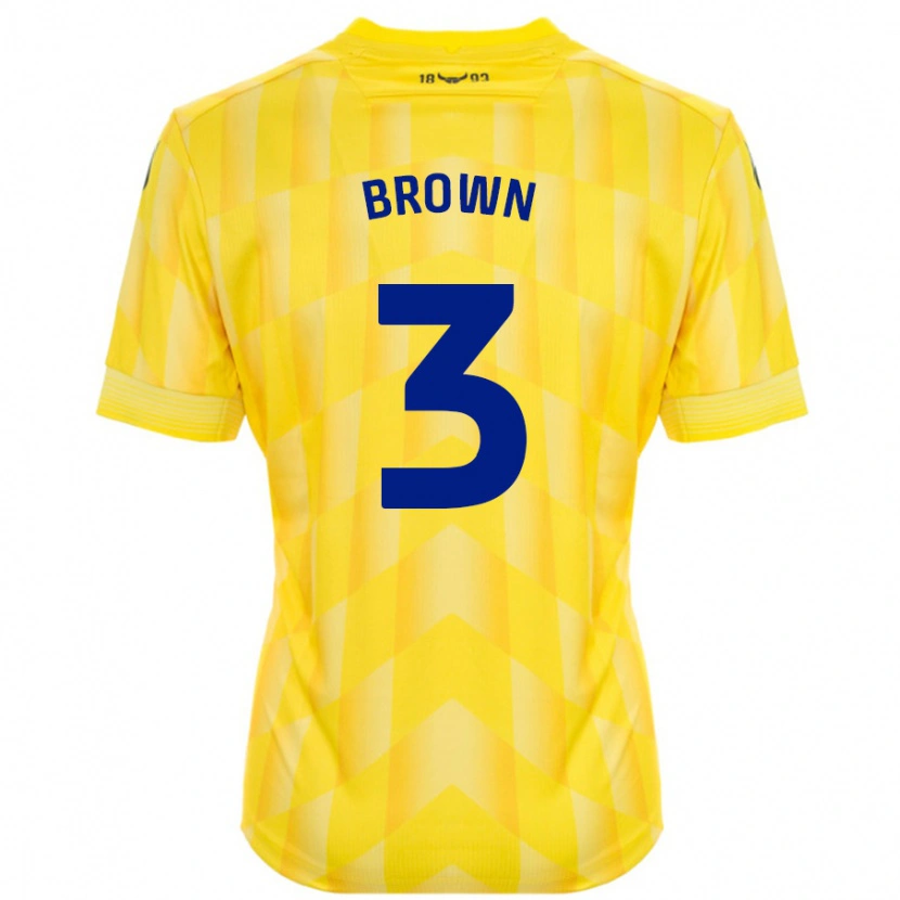 Danxen Dame Ciaron Brown #3 Gul Hjemmetrøye Drakt Trøye 2024/25 Skjorter T-Skjorte