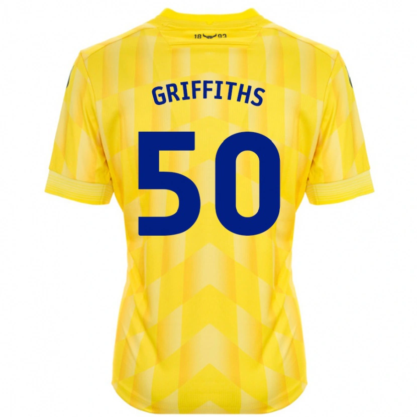 Danxen Dame Louis Griffiths #50 Gul Hjemmetrøye Drakt Trøye 2024/25 Skjorter T-Skjorte