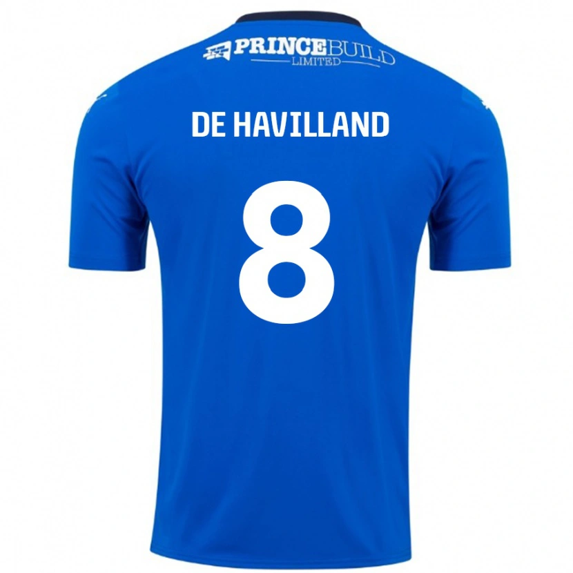 Danxen Dame Ryan De Havilland #8 Blå Hvit Hjemmetrøye Drakt Trøye 2024/25 Skjorter T-Skjorte