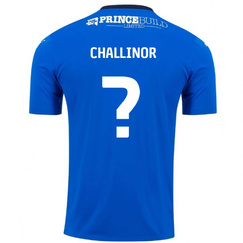 Danxen Dame Ben Challinor #0 Blå Hvit Hjemmetrøye Drakt Trøye 2024/25 Skjorter T-Skjorte