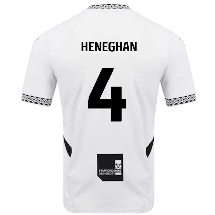 Danxen Dame Ben Heneghan #4 Hvit Hjemmetrøye Drakt Trøye 2024/25 Skjorter T-Skjorte