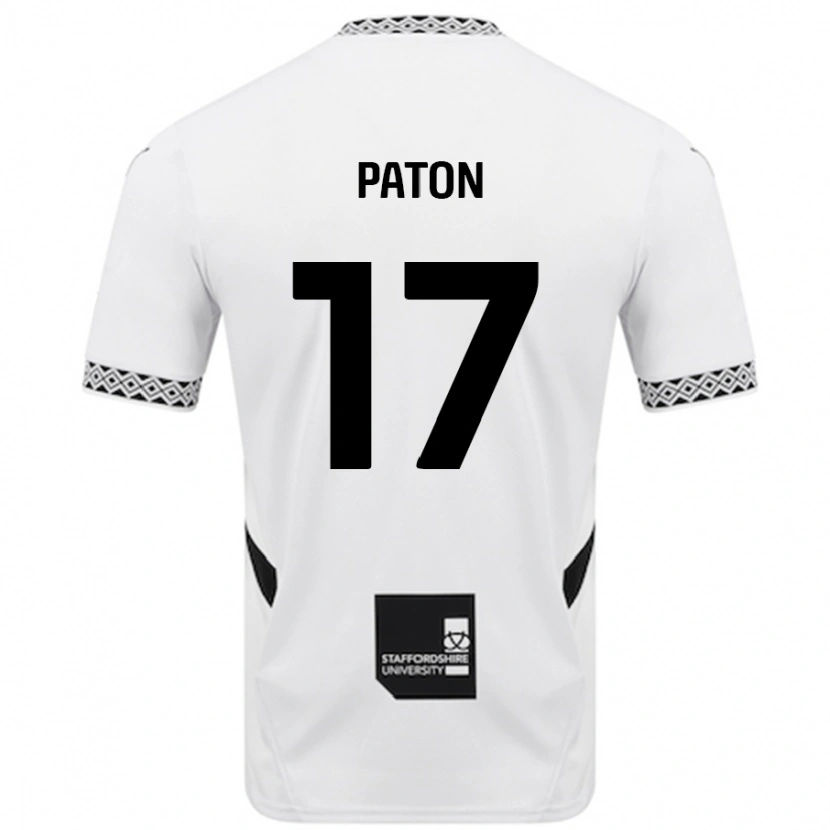 Danxen Dame Ruari Paton #17 Hvit Hjemmetrøye Drakt Trøye 2024/25 Skjorter T-Skjorte