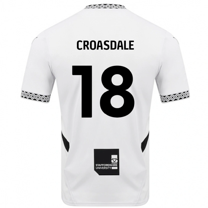 Danxen Dame Ryan Croasdale #18 Hvit Hjemmetrøye Drakt Trøye 2024/25 Skjorter T-Skjorte