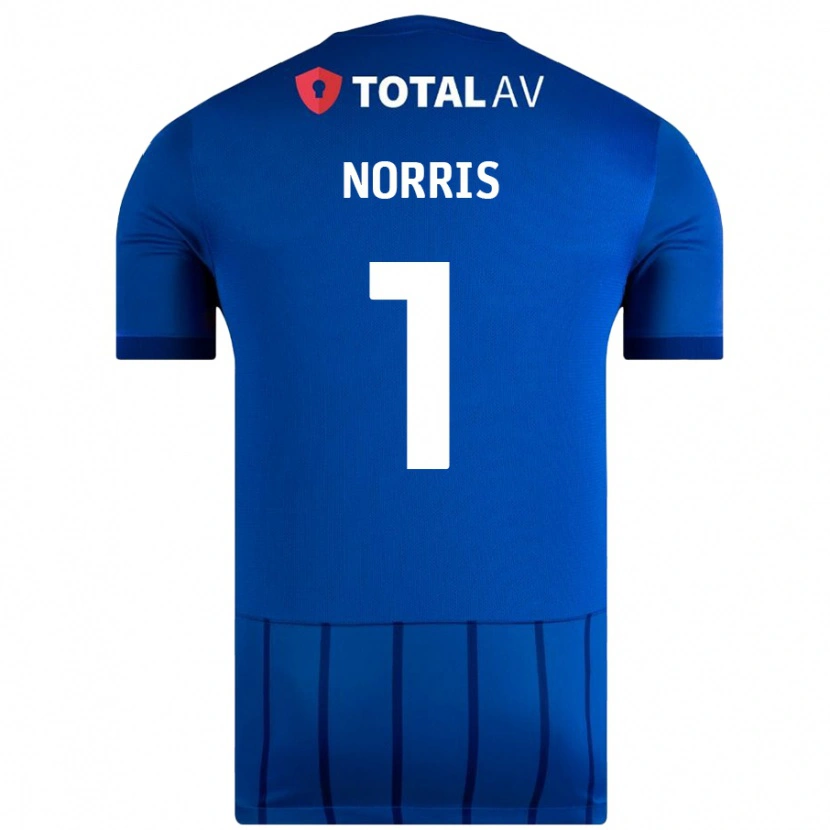 Danxen Dame Will Norris #1 Blå Hjemmetrøye Drakt Trøye 2024/25 Skjorter T-Skjorte