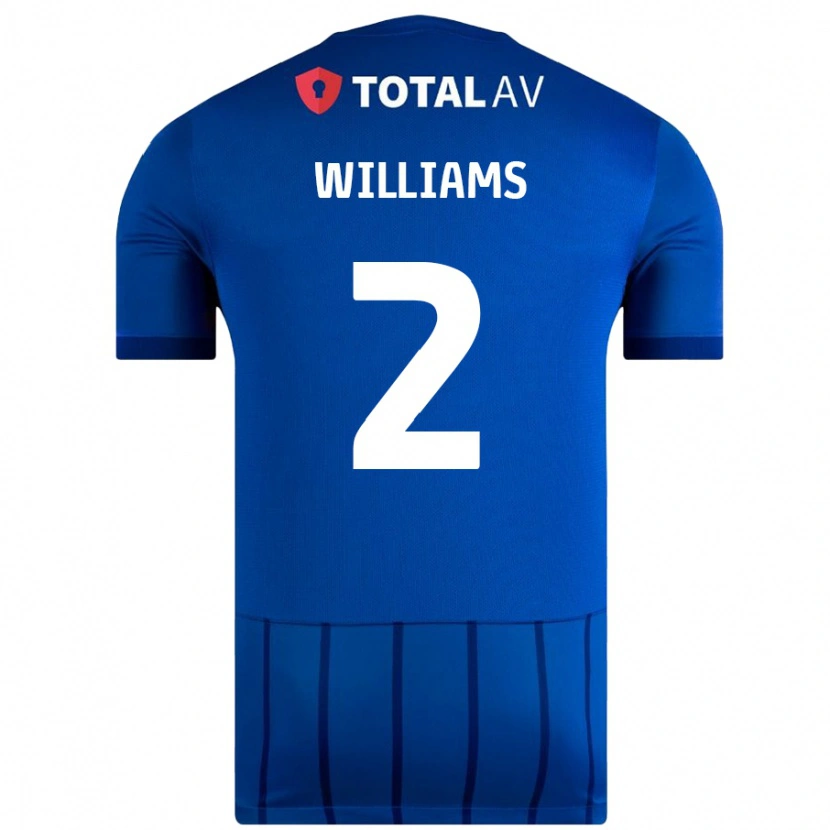 Danxen Dame Jordan Williams #2 Blå Hjemmetrøye Drakt Trøye 2024/25 Skjorter T-Skjorte