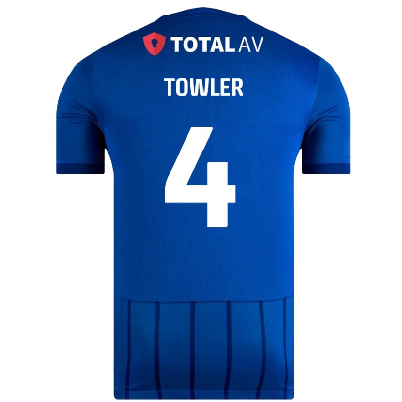 Danxen Dame Ryley Towler #4 Blå Hjemmetrøye Drakt Trøye 2024/25 Skjorter T-Skjorte