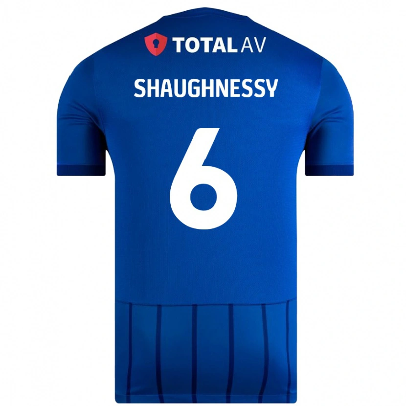 Danxen Dame Conor Shaughnessy #6 Blå Hjemmetrøye Drakt Trøye 2024/25 Skjorter T-Skjorte