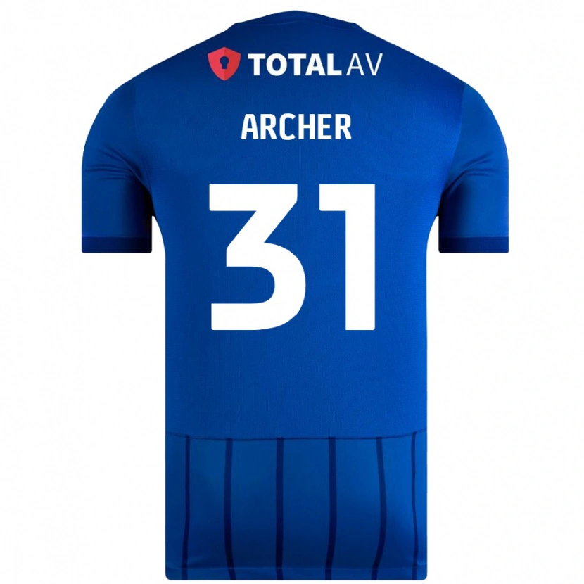 Danxen Dame Jordan Archer #31 Blå Hjemmetrøye Drakt Trøye 2024/25 Skjorter T-Skjorte