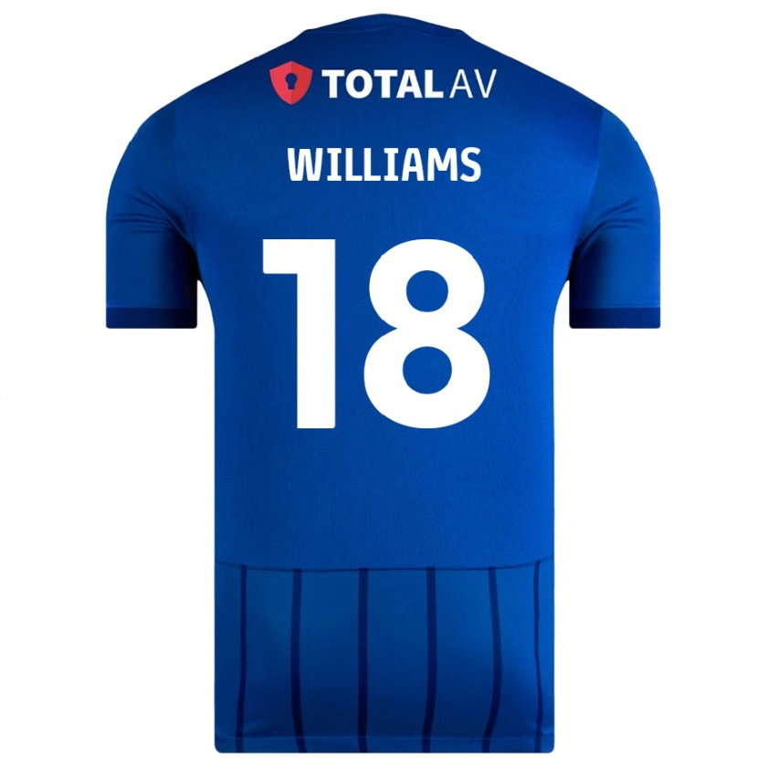 Danxen Dame Scarlett Williams #18 Blå Hjemmetrøye Drakt Trøye 2024/25 Skjorter T-Skjorte