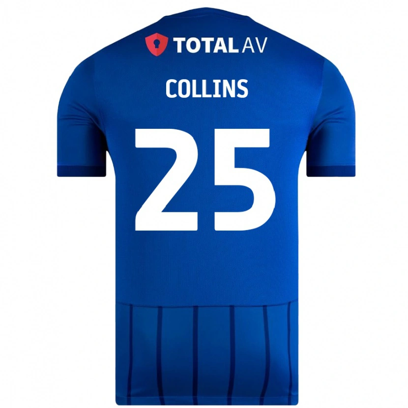 Danxen Dame Izzy Collins #25 Blå Hjemmetrøye Drakt Trøye 2024/25 Skjorter T-Skjorte