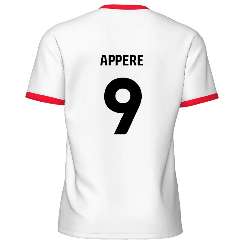 Danxen Dame Louis Appéré #9 Hvit Rød Hjemmetrøye Drakt Trøye 2024/25 Skjorter T-Skjorte
