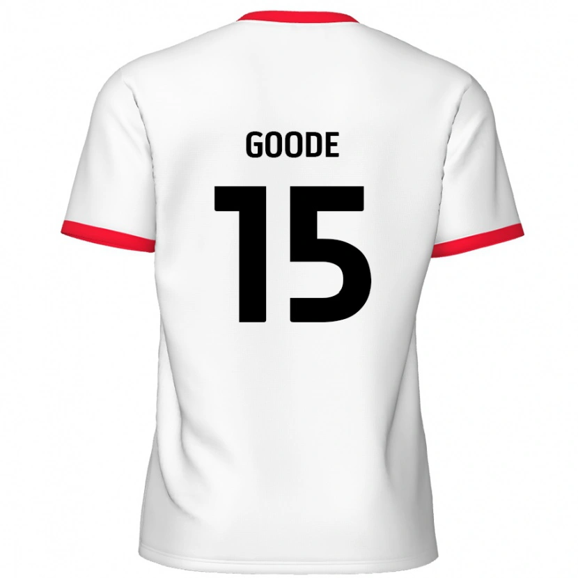 Danxen Dame Charlie Goode #15 Hvit Rød Hjemmetrøye Drakt Trøye 2024/25 Skjorter T-Skjorte