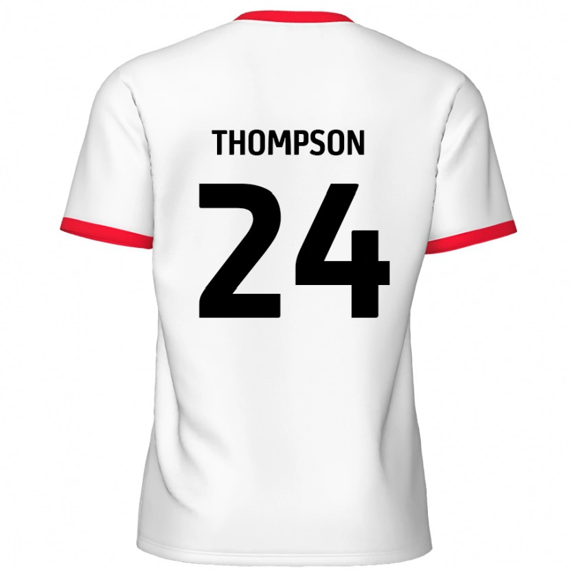 Danxen Dame Ben Thompson #24 Hvit Rød Hjemmetrøye Drakt Trøye 2024/25 Skjorter T-Skjorte