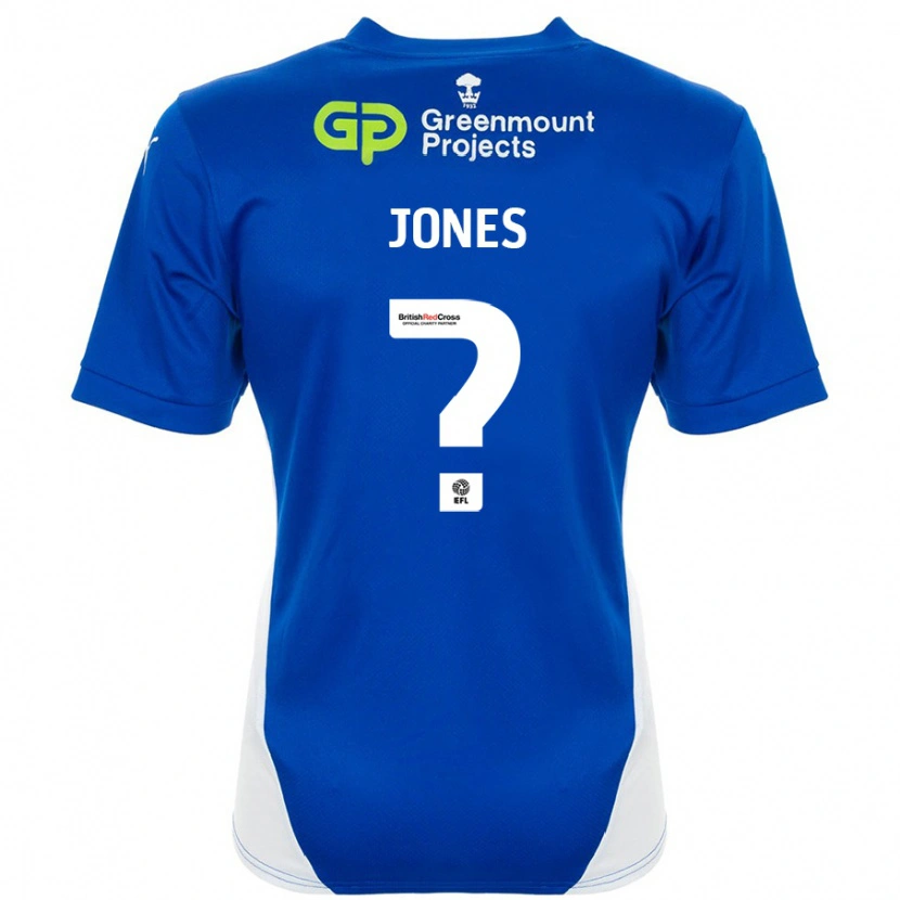 Danxen Dame Callum Jones #0 Blå Hvit Hjemmetrøye Drakt Trøye 2024/25 Skjorter T-Skjorte