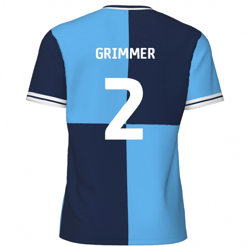 Danxen Dame Jack Grimmer #2 Himmelblå Mørkeblå Hjemmetrøye Drakt Trøye 2024/25 Skjorter T-Skjorte
