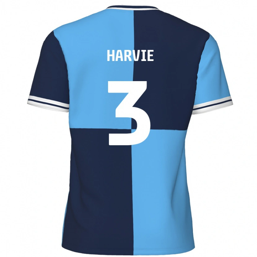 Danxen Dame Daniel Harvie #3 Himmelblå Mørkeblå Hjemmetrøye Drakt Trøye 2024/25 Skjorter T-Skjorte