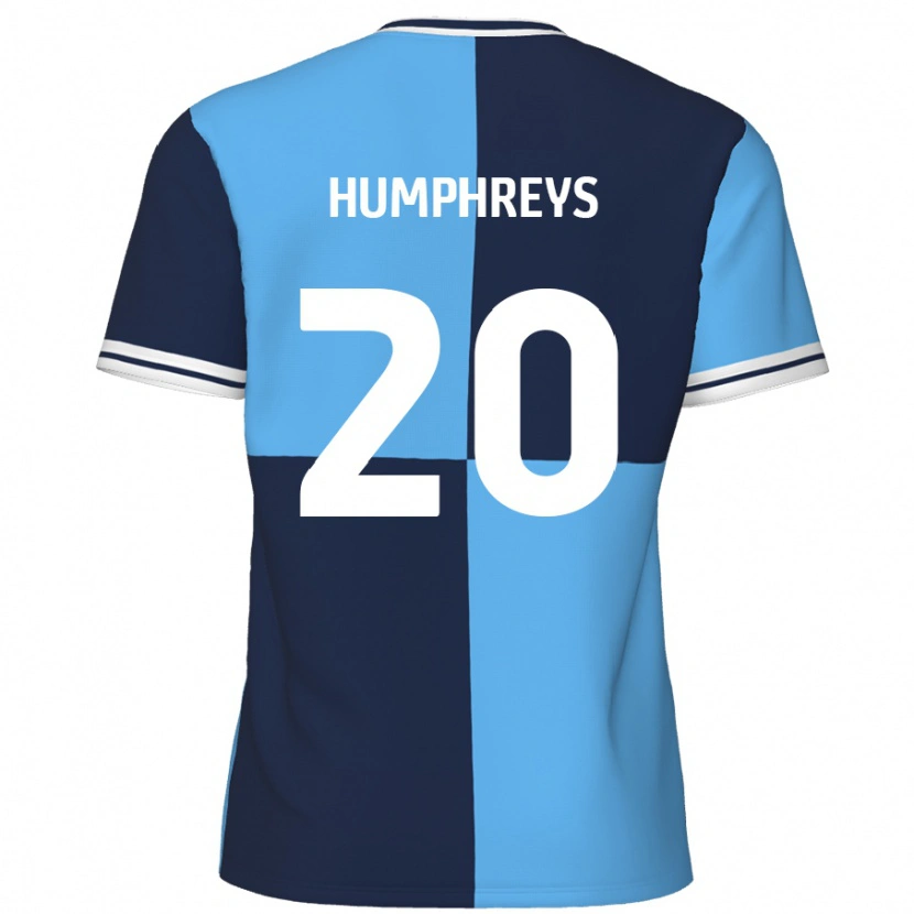 Danxen Dame Cameron Humphreys #20 Himmelblå Mørkeblå Hjemmetrøye Drakt Trøye 2024/25 Skjorter T-Skjorte